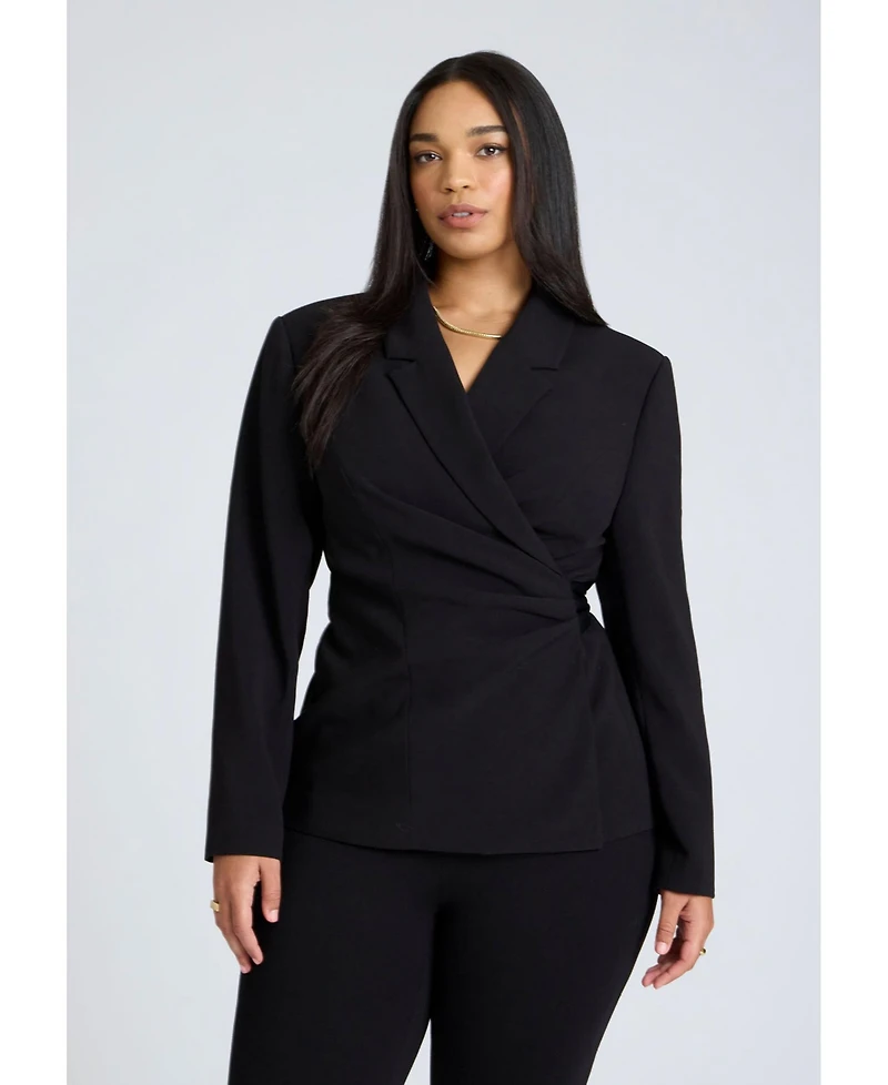 Eloquii Women's Wrap Blazer
