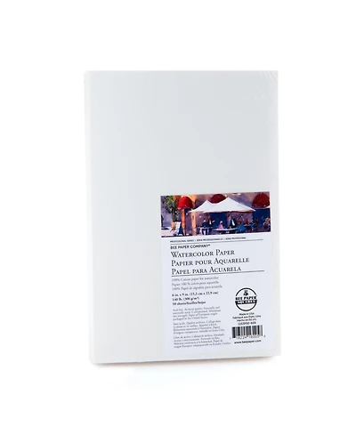 Bee Paper 6" x 9" Watercolor Paper Pack, 50 Sheets 140lb