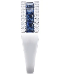 Emerald (1 ct. t.w.) & Diamond (1/3 Channel Set Band 14k Gold (Also available Ruby Sapphire)