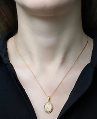 Diamond Blessed Mother Pendant 18" Necklace (1/10 ct. t.w.) in 10k Gold, Exclusively at Macy's