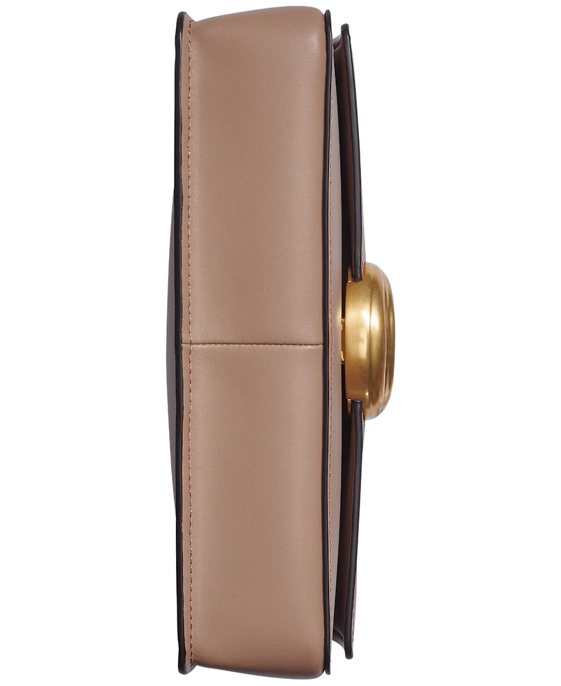 Donna Karan New York Valley Stream Leather Buckle Shoulder with Removable Strap