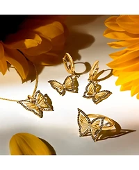 Le Vian Chocolate Diamond & Nude Diamond Butterfly Drop Earrings (1/2 ct. t.w.) in 14k Gold