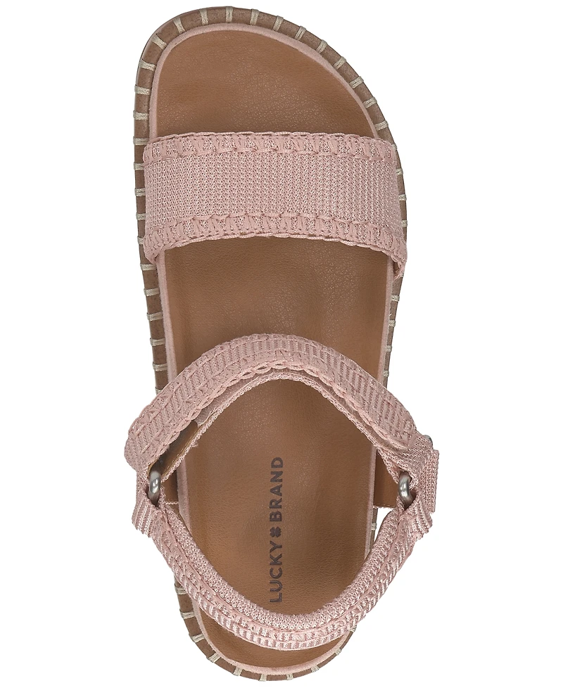 Lucky Brand Women's Ullaniah Whipstitch Footbed Flat Sandals