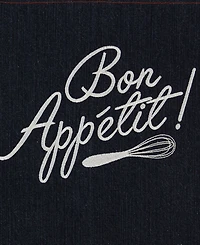 Design Imports Bon Appetit Denim Embroidered Apron