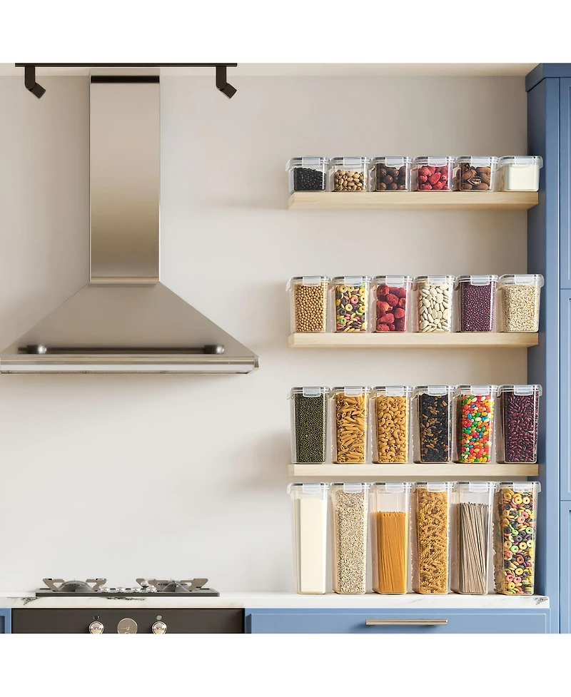 Sorbus Pack Airtight Food Storage Containers, Labels, Marker & Measuring Spoons - Functional Dry Food Organizers for Kitchen, Pantry