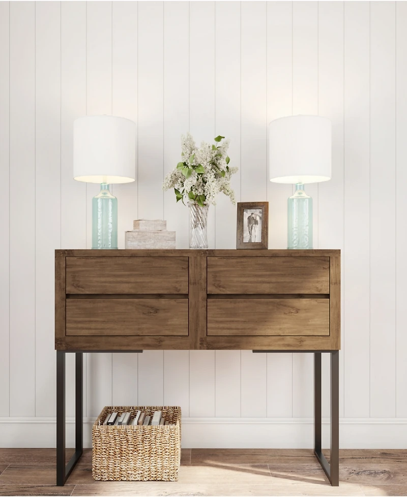 Lavish Home 8" Clear Glass Open Base Table Lamp