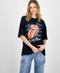 Love Tribe Juniors' Rolling Stones Graphic Oversized Tee