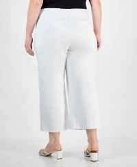 Jm Collection Plus Size Cropped Pull-On Pants, Exclusively at Macy's