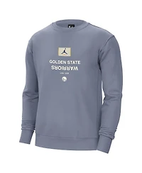 Jordan Men's Blue Golden State Warriors Courtside Statement Edition Heavyweight Pullover Sweatshirt