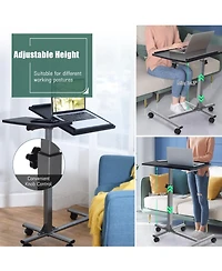 Gouun Adjustable Angle Height Rolling Laptop Table