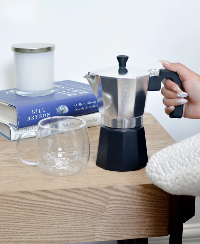 Grosche Milano Tuxedo Stovetop 9 Cup Espresso Maker Moka Pot