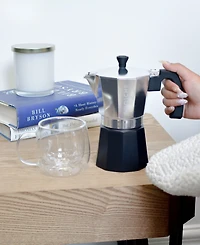 Grosche Milano Tuxedo Stovetop 9 Cup Espresso Maker Moka Pot