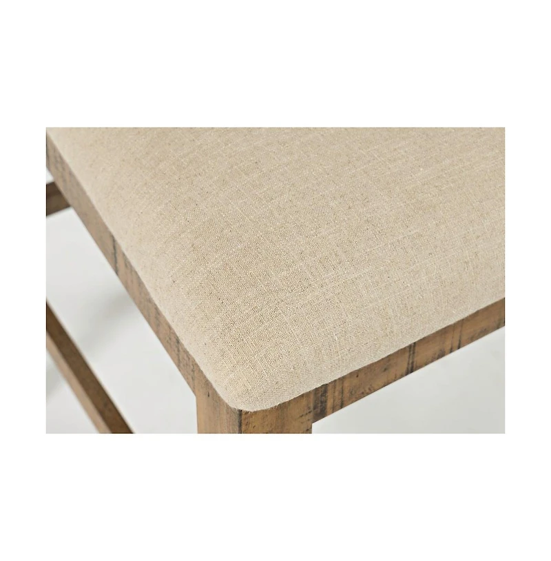 Jofran Telluride Rustic Farmhouse Solid Wood Upholstered Counter Stool (Set of 2