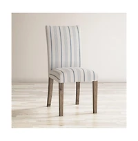 Jofran Coastal Wire-Brushed Wood Upholstered Parsons Dining Chair (Set of 2)