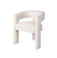 Jofran Gwen Modern Luxury Jacquard Fabric Upholstered Sculpture Armchair