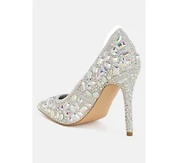 Iceout Diamante & Rhinestone Embellishments Pumps