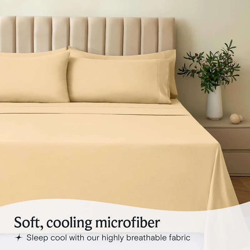 5PC Silky Soft Cooling Deep Pocket Performance Sheet Set