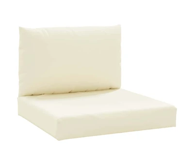 vidaXL Pallet Cushions 2 pcs Cream White Oxford Fabric