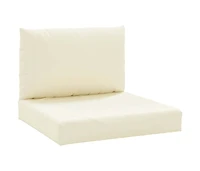 vidaXL Pallet Cushions 2 pcs Cream White Oxford Fabric