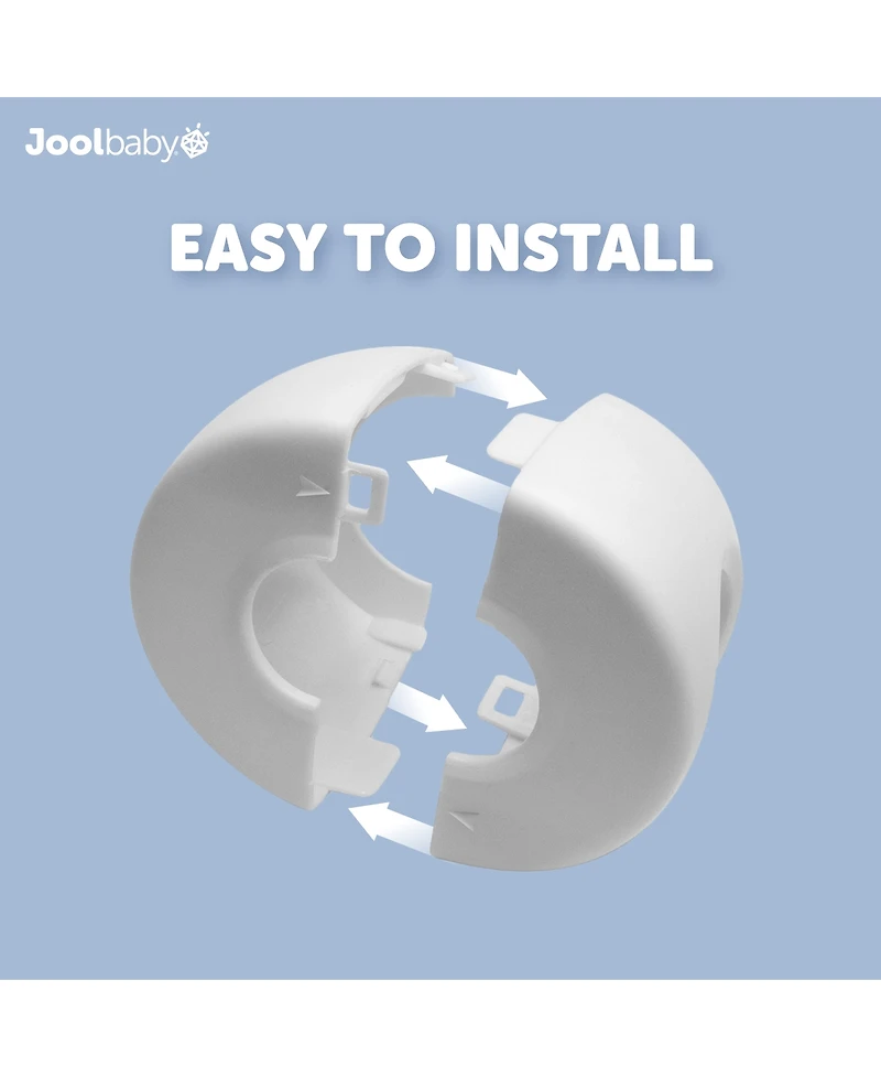 Jool Baby Toddler Door Knob Covers, Childproof, for spherical/Round Doorknobs Safety (4 Pack)