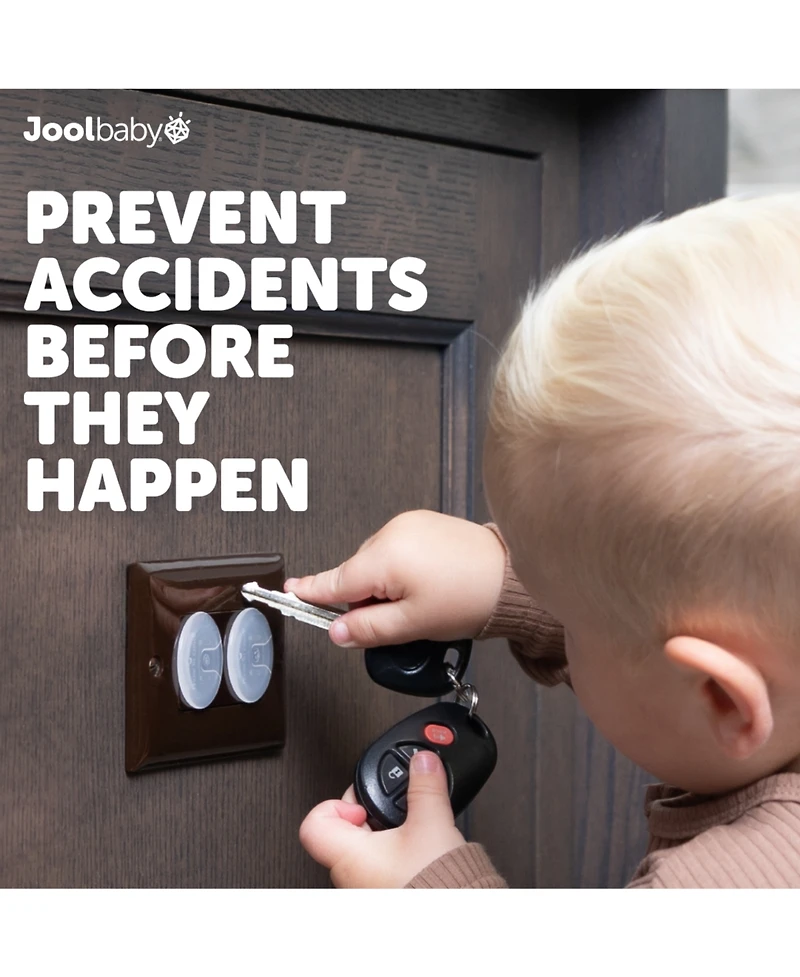 Jool Baby Toddler Jool Outlet Covers (32 Pack) Safety - Easy Adult Removal, Plug Protectors Proofing Electric Sockets - Transparent Design
