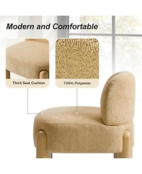 Hulala Home Vanessa Modern Armchair with Solid Wood Legs and Adjustable Foot