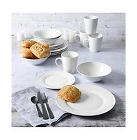 Dinnerware Set for 4 – 16-Piece Ceramic Dish Set with Dinner Plates, Salad Plates, Bowls & Mugs