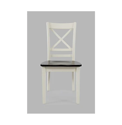 Jofran Asbury Park Solid Acacia Farmhouse X-Back Chair (Set of 2)