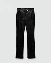 Mango Women's Leather-Effect Skinny Pants