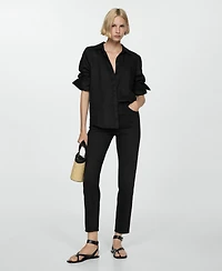 Mango Women's Mom Comfort High Rise Jeans