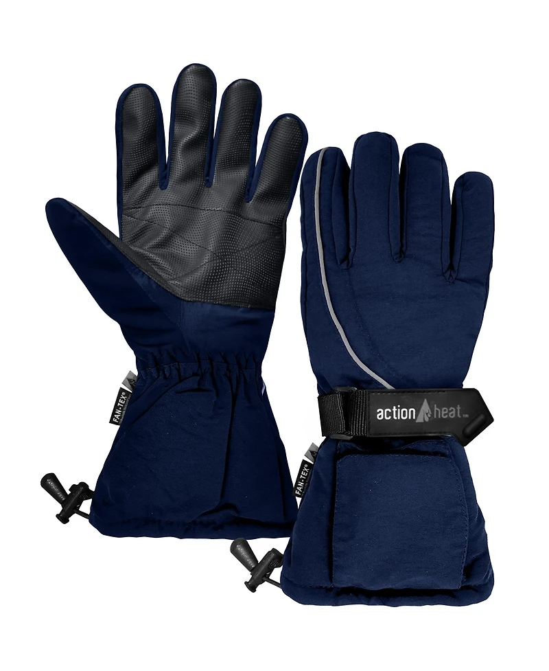 ActionHeat Men's Aa Battery Heated Snow Gloves Navy - One Size