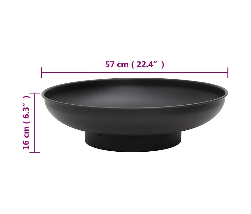 vidaXL Fire Pit 22.4" Steel