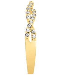 Diamond Twist Crossover Band (1/4 ct. t.w) in 14k Gold