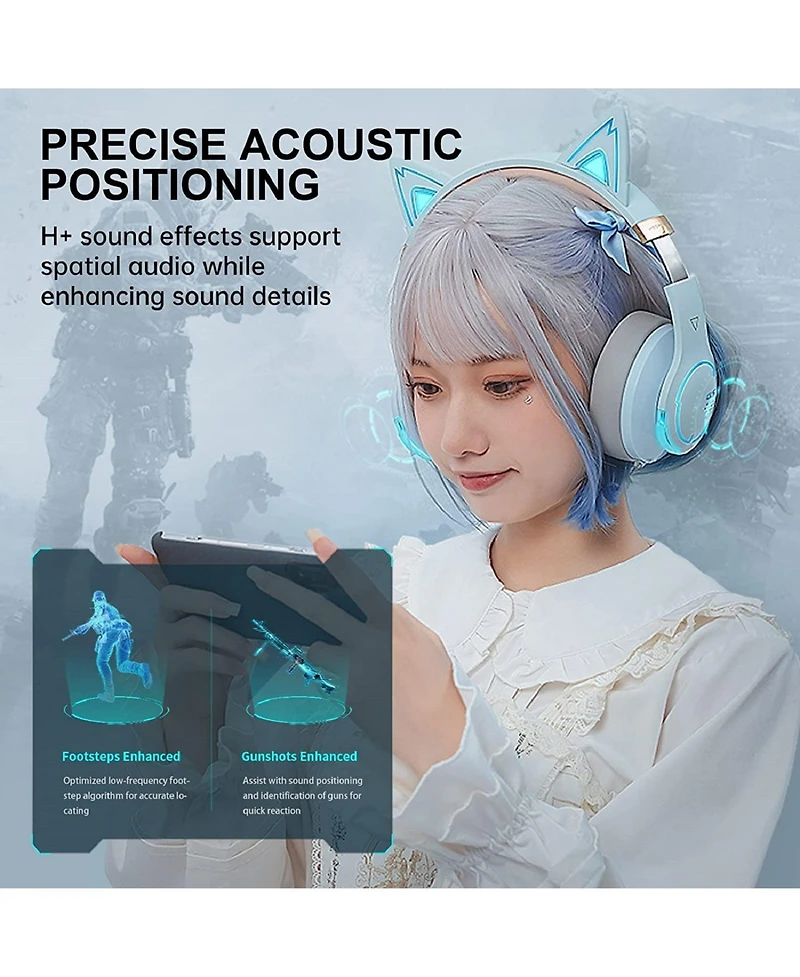 Edifier G5BT Cat Wireless Bluetooth Cat Ear Gaming Headset with Mic