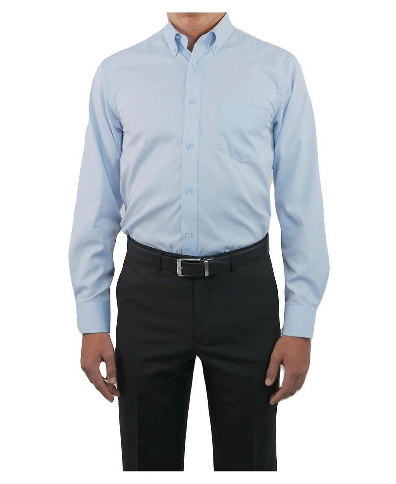 Eagle Men's Iron Free Stretch Neck Pinpoint Oxford Shirt