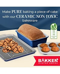 Bakken 8-Piece Stackable Bakeware Set - Ceramic Non-Stick Coating, Baking Sheets, Assorted Baking Pans, Ptfe, Pfoa & Pfos Free