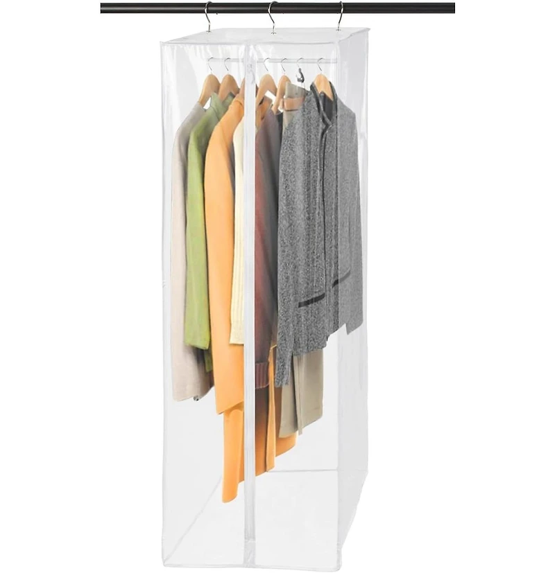 Florida Brands Garment Bag - Hanging Closet Organizer 54" - Zippered Cover with Rod