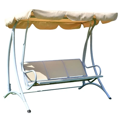 Slickblue Sturdy 3-Person Outdoor Patio Porch Canopy Swing