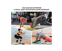 PlayMakar I Am Premium Heavy Duty Resistance Bands, Set of 3, Glute Hip & Thigh for Yoga and Pilates