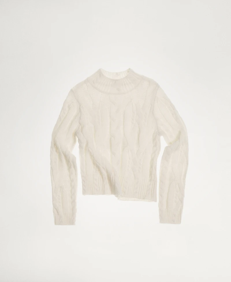 Mango Women's Perkins Neck Braided Sweater