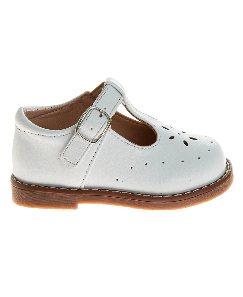 Josmo Infant Slip-Resistant Flat T-Strap Shoes