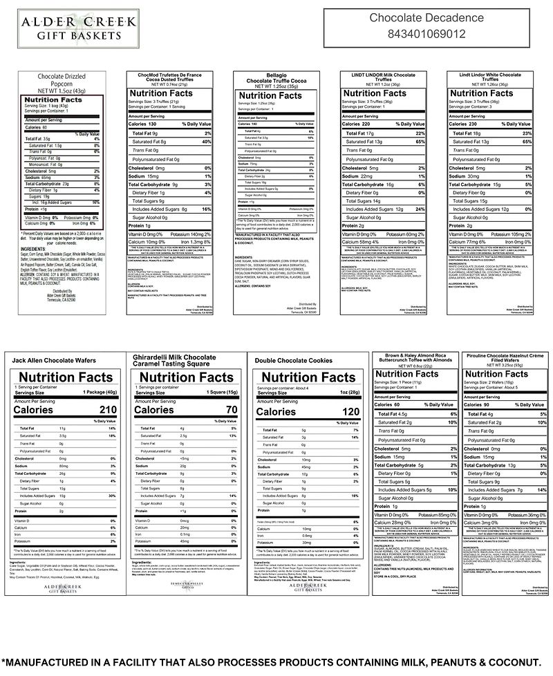 Alder Creek Gift Baskets Chocolate Decadence, 11 Piece