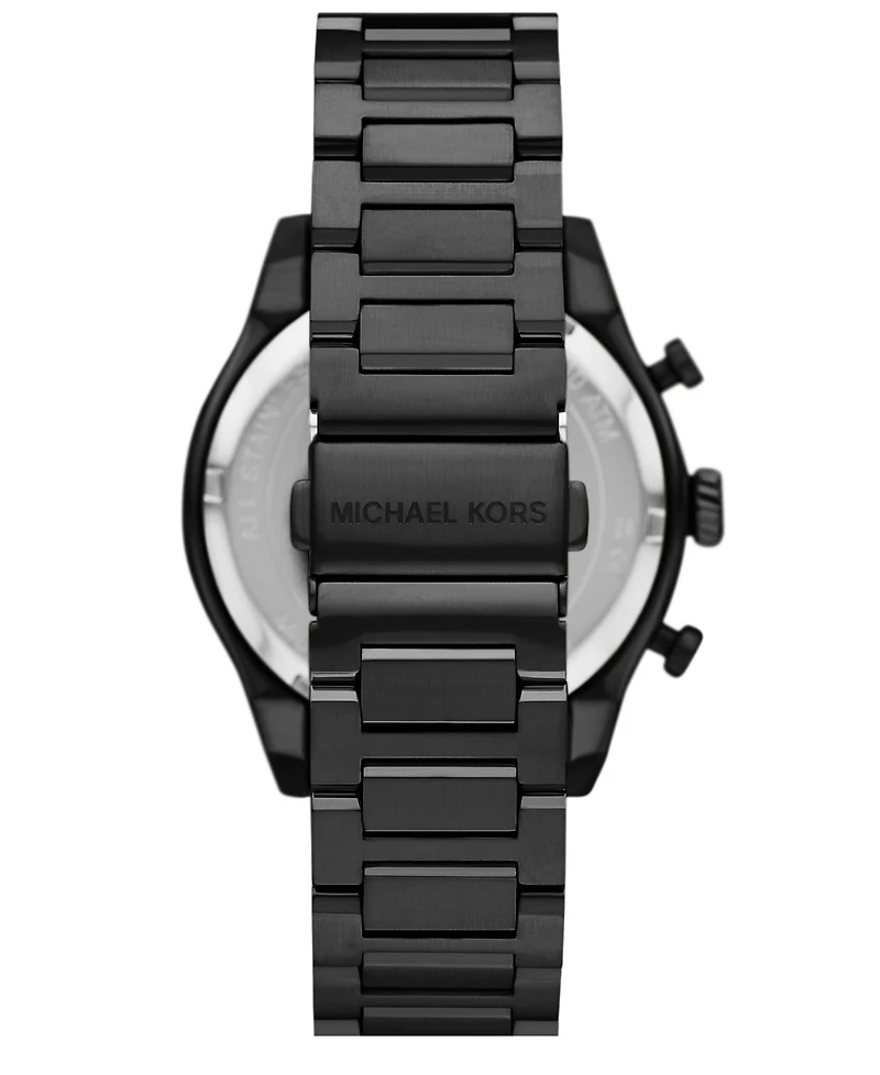 Michael Kors Men's Panorama Chronograph Black Ip Stainless Steel Watch, 44mm