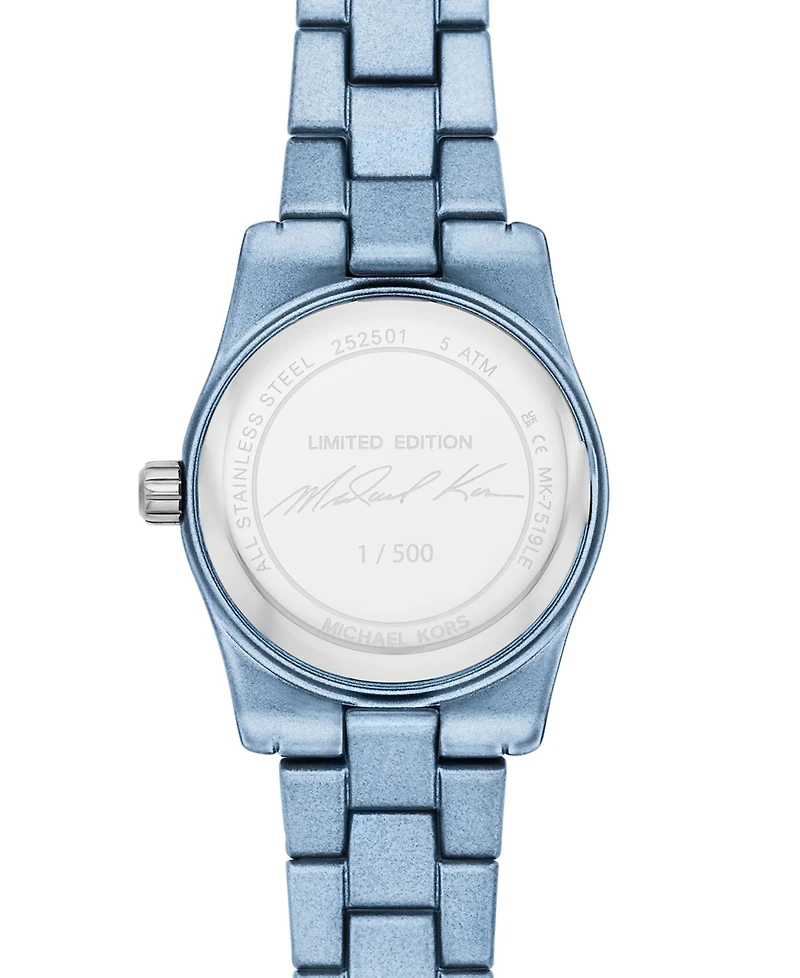 Michael Kors Women's Limited-Edition Lexington Three-Hand Chambray Blue Stainless Steel Watch, 26mm