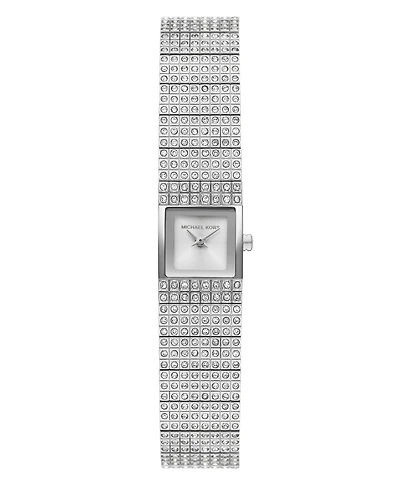 Michael Kors Women's Darrington Two-Hand Silver-Tone Stainless Steel Watch, 14mm