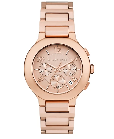 Michael Kors Women's Gramercy Chronograph Rose Gold-Tone Stainless Steel Watch, 40mm