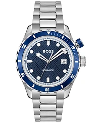 Hugo Boss Men's Bossmatic Silver Stainless Steel Watch