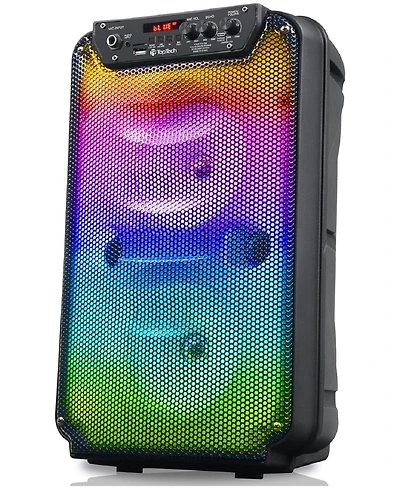 Toptech Tta-206 Bluetooth Speaker, Dual 6" Woofer Flame Lights
