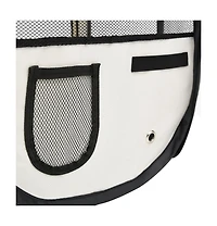 Foldable Dog Playpen with Carrying Bag Black 57.1"x57.1"x24"