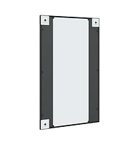 vidaXL Wall Mirror Black 19.7"x31.5" Rectangle Iron